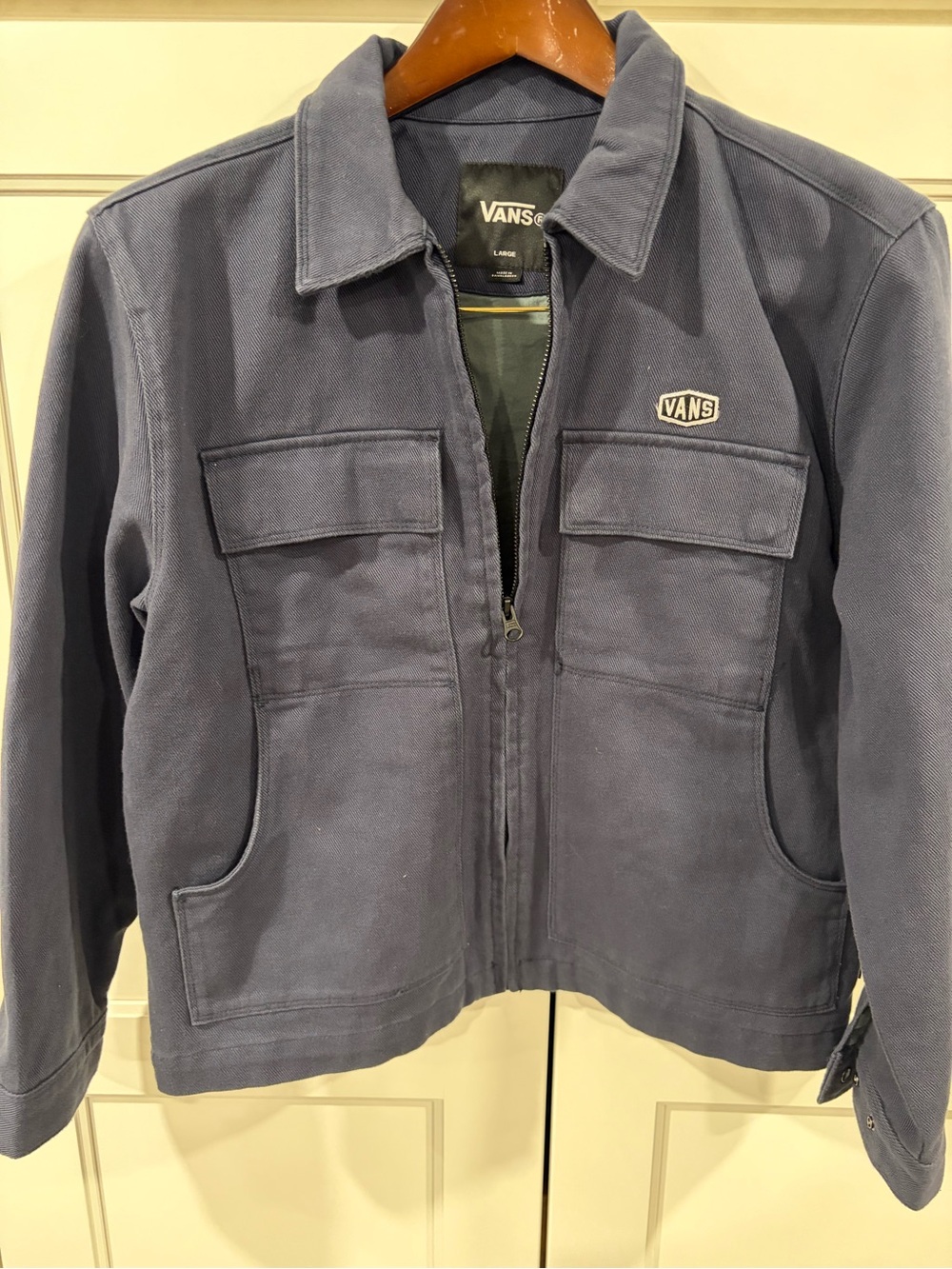 Vans McAvoy Station Jacket Blue cotton Twill Workwear Skate